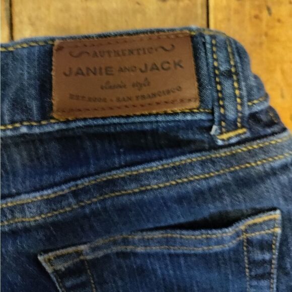 Janie and Jack Jeans size 4 boys grey cuff adjustable waist - Picture 5 of 8